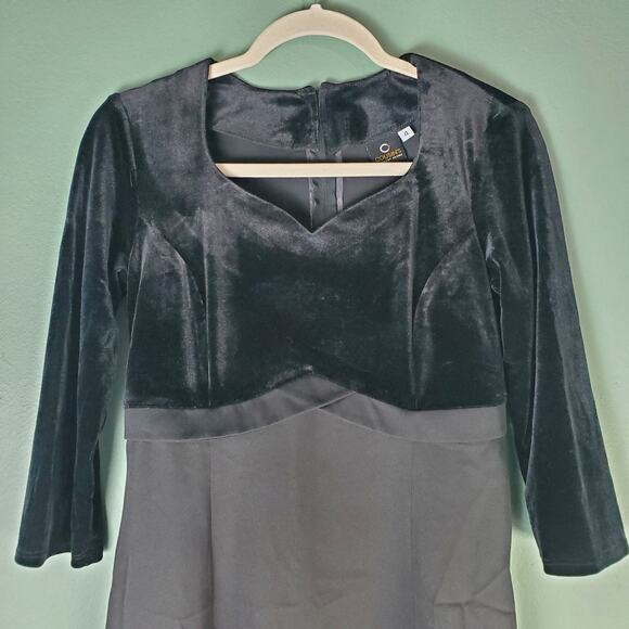 Cousin's Concert Attire Womens Black Sweetheart Neck Velvet Sleeve Dress Size 4 - Picture 4 of 6